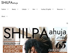 'shilpaahuja.com' screenshot