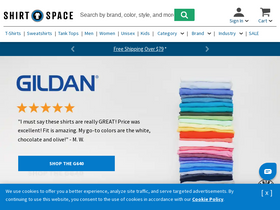 'shirtspace.com' screenshot