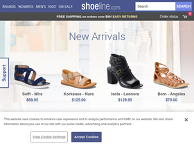 'shoeline.com' screenshot