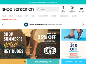 'shoesensation.com' screenshot