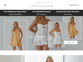 'shopamericanthreads.com' screenshot