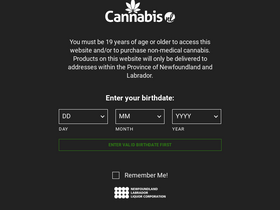 'shopcannabisnl.com' screenshot