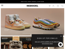 'shopnicekicks.com' screenshot