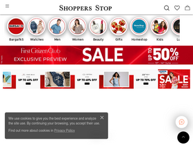'shoppersstop.com' screenshot