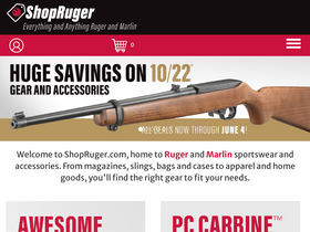'shopruger.com' screenshot