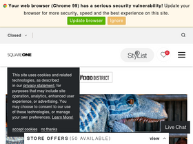 'shopsquareone.com' screenshot