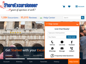 'shoreexcursioneer.com' screenshot