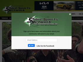 'shoresportsnetwork.com' screenshot