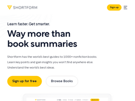 'shortform.com' screenshot