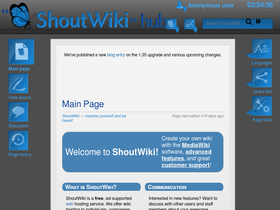 'shoutwiki.com' screenshot