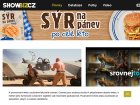 'showbiz.cz' screenshot
