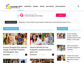 'showbizpk.com' screenshot