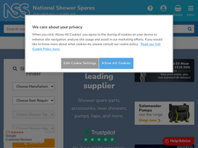 'showerspares.com' screenshot
