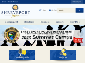 'shreveportla.gov' screenshot