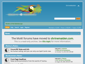 'shrinemaiden.org' screenshot