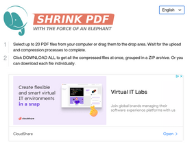 'shrinkpdf.com' screenshot