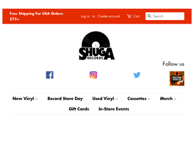 'shugarecords.com' screenshot