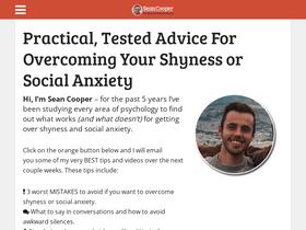 'shynesssocialanxiety.com' screenshot