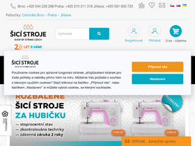 'sicistroje-shop.cz' screenshot