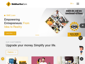 'siddharthabank.com' screenshot