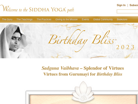 'siddhayoga.org' screenshot