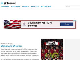 'sidereel.com' screenshot