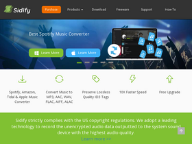 'sidify.com' screenshot