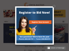 'sierraauction.com' screenshot