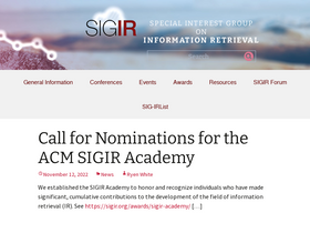 'sigir.org' screenshot