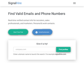 'signalhire.com' screenshot