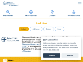 'signature-healthcare.org' screenshot