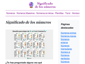 'significadodelosnumeros.com' screenshot