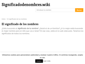 'significadodenombres.wiki' screenshot