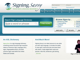 'signingsavvy.com' screenshot