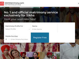 'sikhmatrimony.com' screenshot