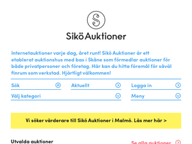 'sikoauktioner.se' screenshot