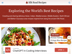 'silkroadrecipes.com' screenshot