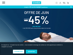 'simbamatelas.fr' screenshot