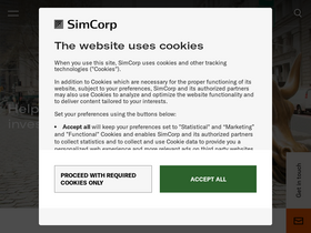 'simcorp.com' screenshot