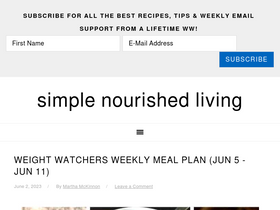 'simple-nourished-living.com' screenshot