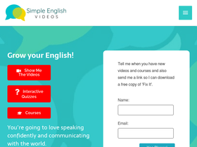 'simpleenglishvideos.com' screenshot