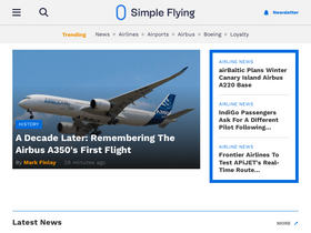 'simpleflying.com' screenshot