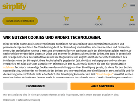 'simplify.de' screenshot