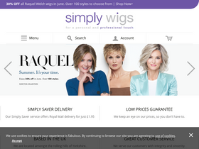 'simplywigs.co.uk' screenshot