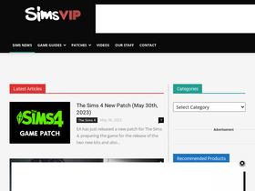 'simsvip.com' screenshot