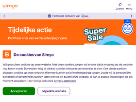 'simyo.nl' screenshot