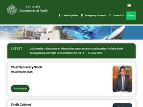 'sindh.gov.pk' screenshot
