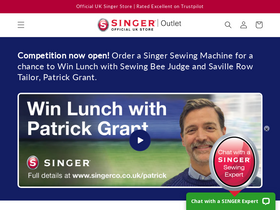 'singeroutlet.co.uk' screenshot