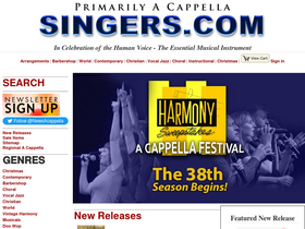 'singers.com' screenshot