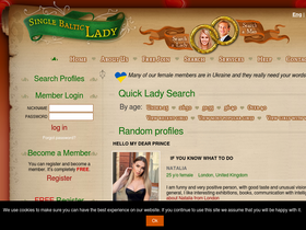 'single-baltic-lady.com' screenshot